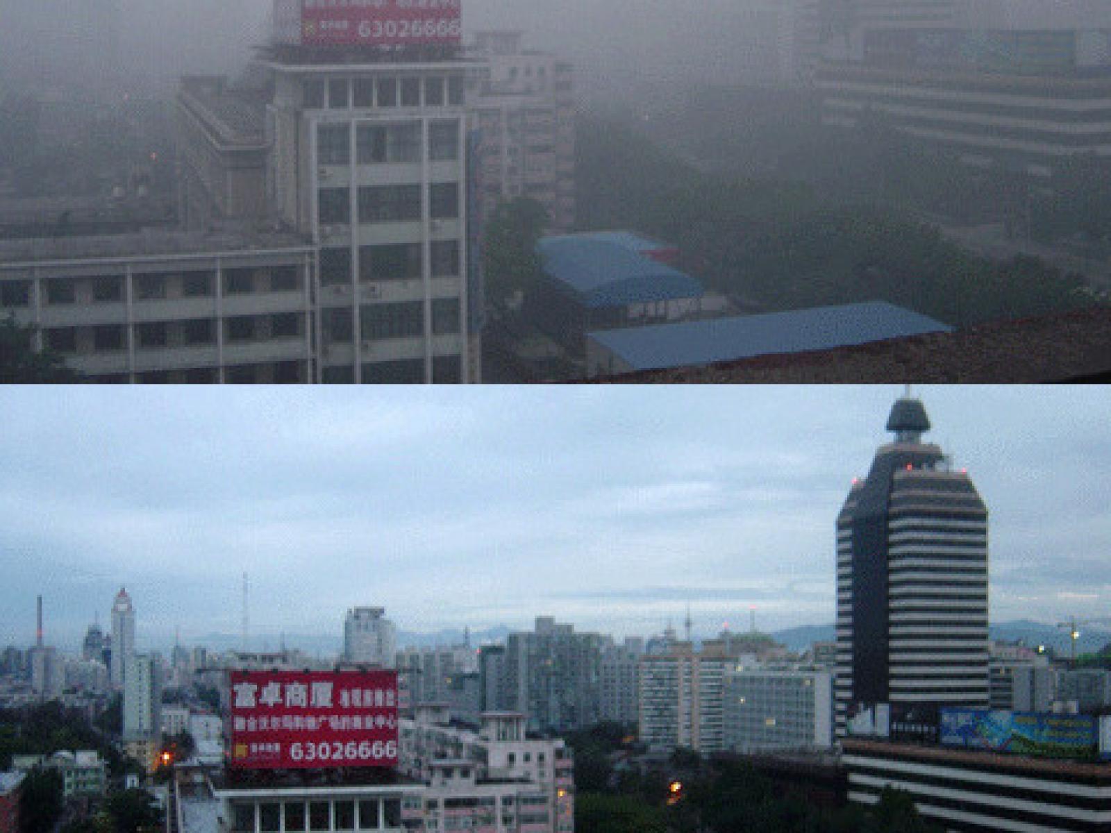 Beijing smog comparison